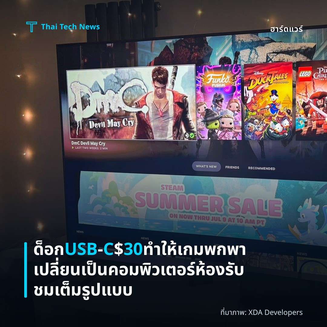 ด็อก USB‑C $30 ทำให้เกมพกพาเปลี่ยนเป็นคอมพิวเตอร์ห้องรับชมเต็มรูปแบบ