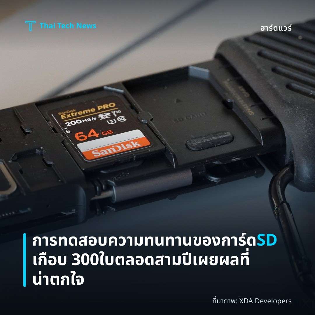 การทดสอบความทนทานของการ์ด SD เกือบ 300 ใบตลอดสามปีเผยผลที่น่าตกใจ