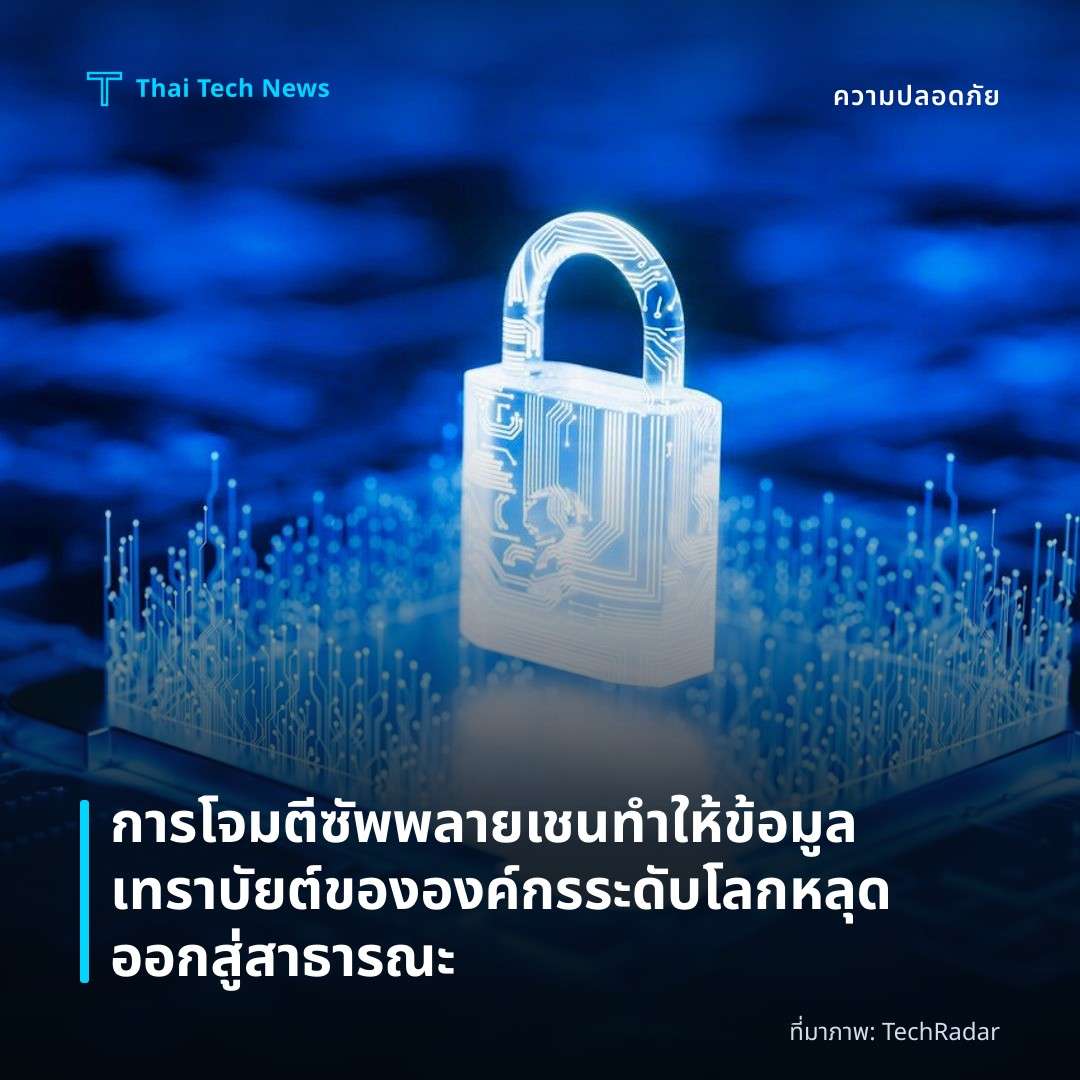 การโจมตีซัพพลายเชนทำให้ข้อมูลเทราบัยต์ขององค์กรระดับโลกหลุดออกสู่สาธารณะ