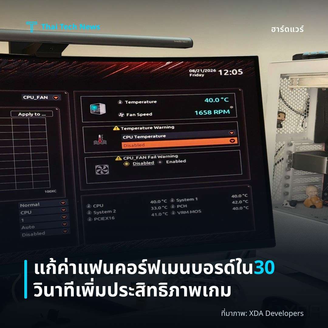 แก้ค่าแฟนคอร์ฟเมนบอรด์ใน 30 วินาที เพิ่มประสิทธิภาพเกม