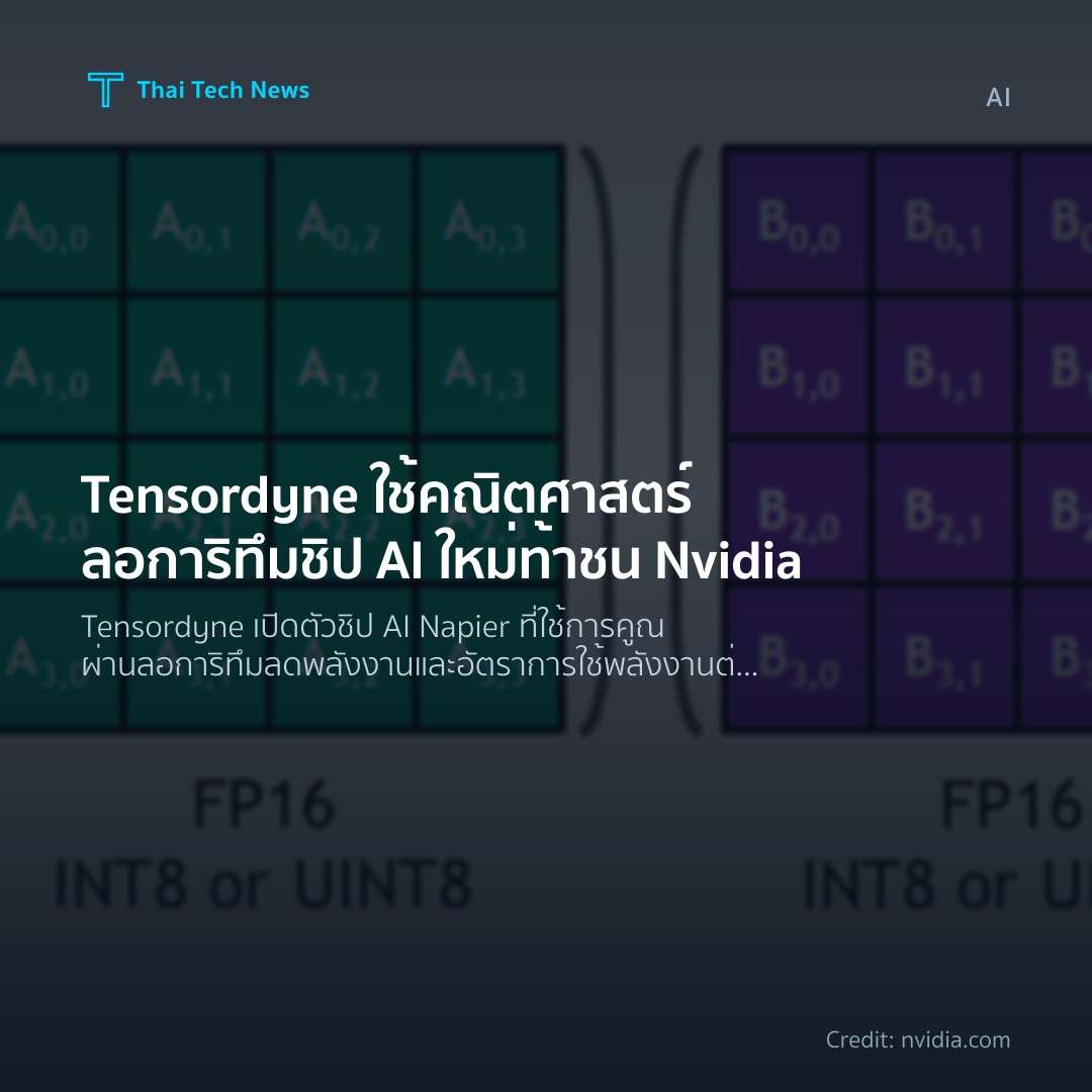 Tensordyne ใช้คณิตศาสตร์ลอการิทึมชิป AI ใหม่ ท้าชน Nvidia