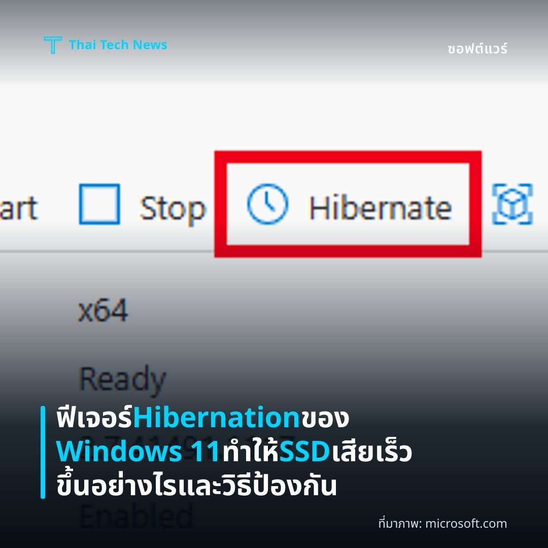 ฟีเจอร์ Hibernation ของ Windows 11 ทำให้ SSD เสียเร็วขึ้นอย่างไรและวิธีป้องกัน
