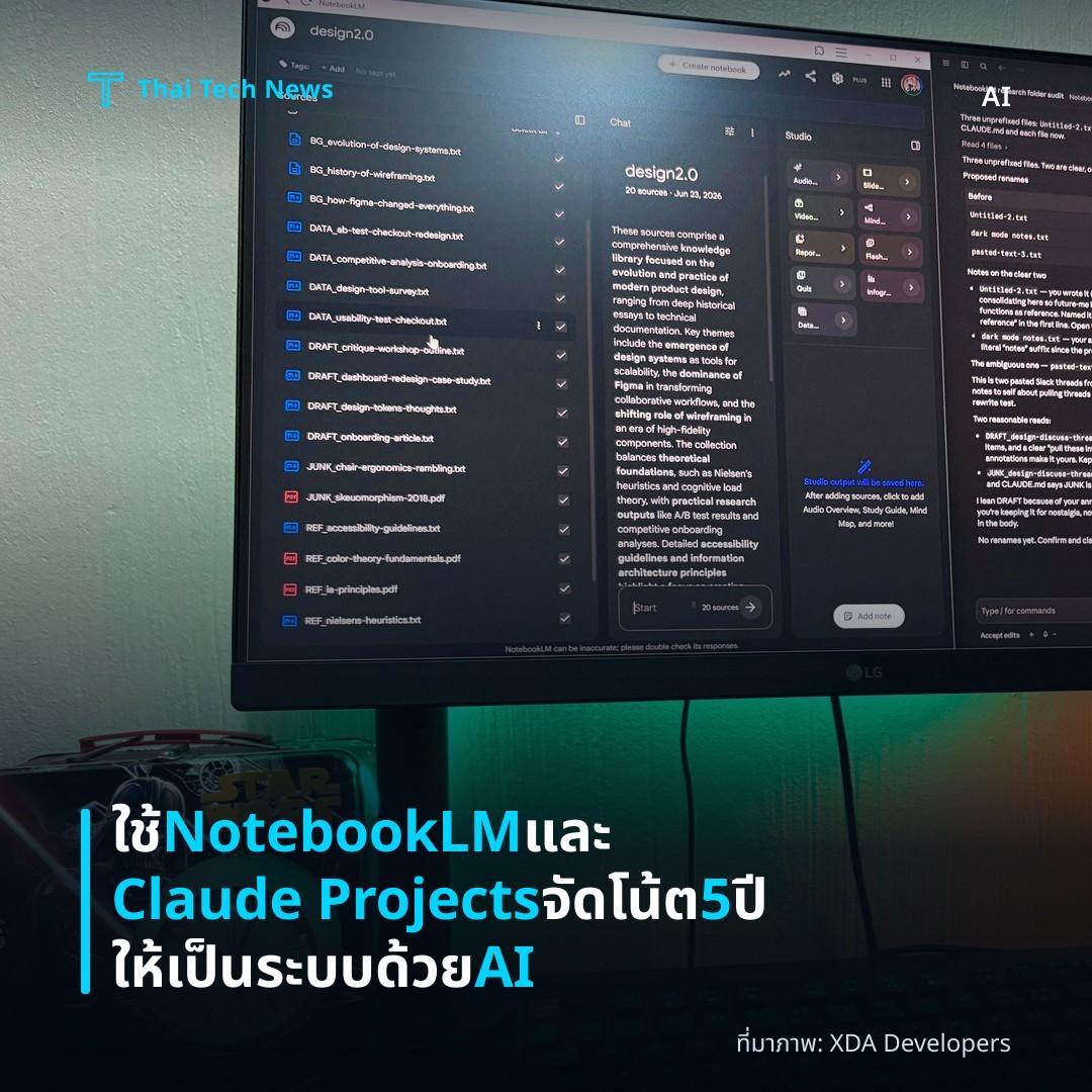 ใช้ NotebookLM และ Claude Projects จัดโน้ต 5 ปีให้เป็นระบบด้วย AI
