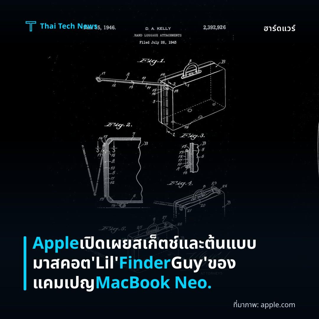 Apple เปิดเผยสเก็ตช์และต้นแบบมาสคอต ‘Lil’ Finder Guy’ ของแคมเปญ MacBook Neo.