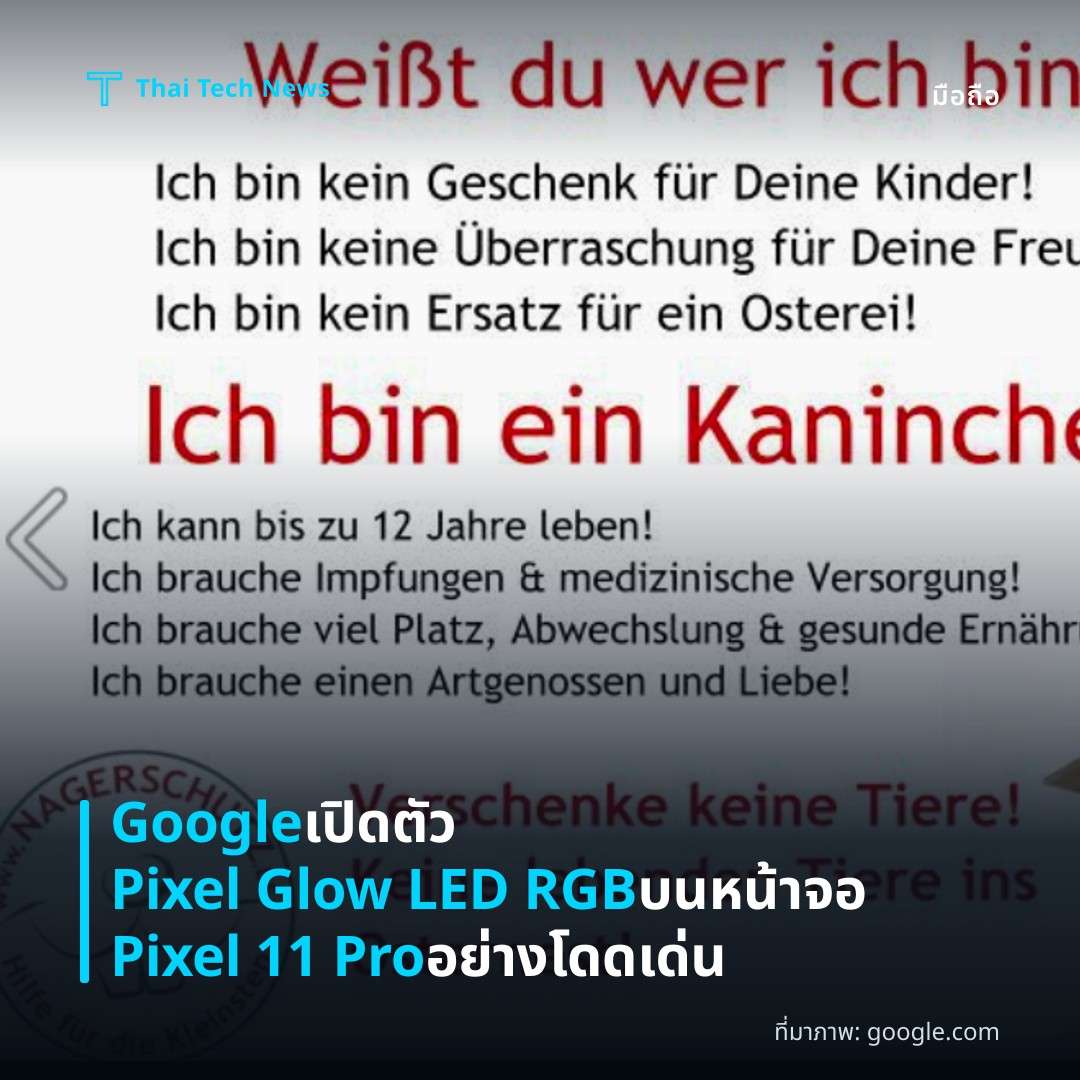 Google เปิดตัว Pixel Glow LED RGB บนหน้าจอ Pixel 11 Pro อย่างโดดเด่น