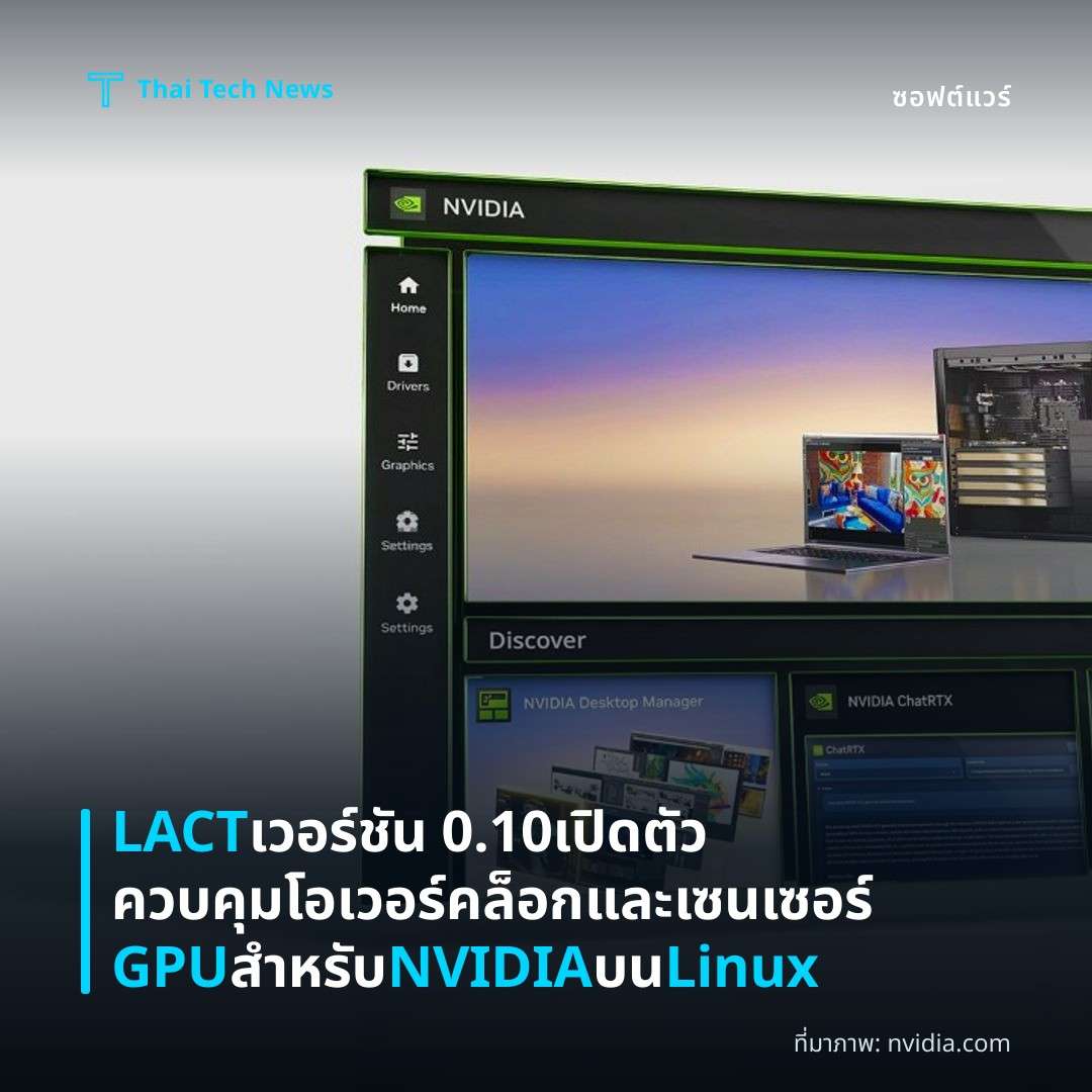 LACT เวอร์ชัน 0.10 เปิดตัวควบคุมโอเวอร์คล็อกและเซนเซอร์ GPU สำหรับ NVIDIA บน Linux