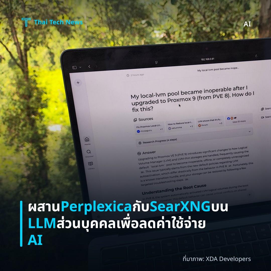 ผสาน Perplexica กับ SearXNG บน LLM ส่วนบุคคล เพื่อลดค่าใช้จ่าย AI