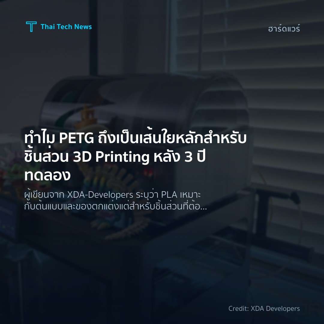 ทำไม PETG ถึงเป็นเส้นใยหลักสำหรับชิ้นส่วน 3D Printing หลั…
