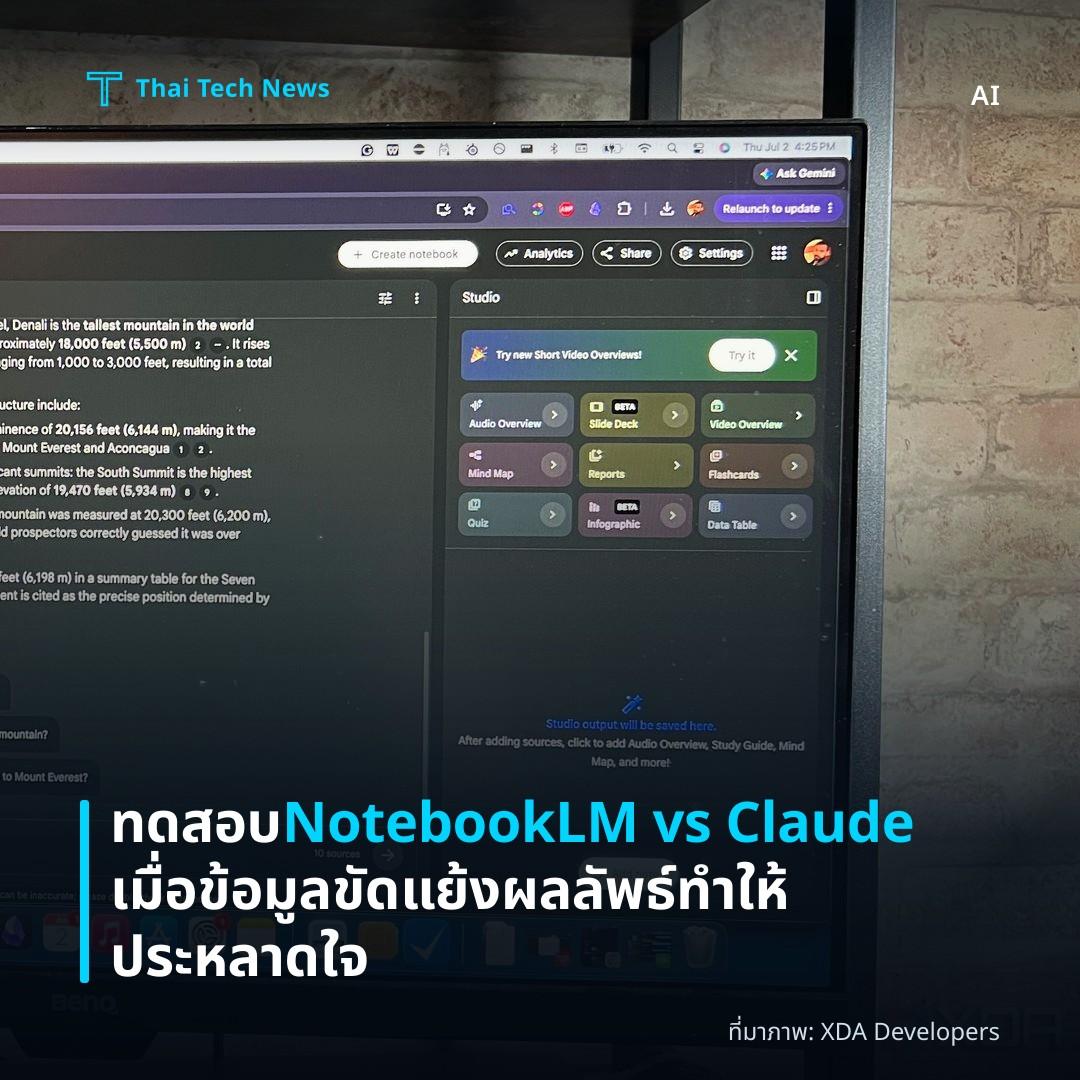 ทดสอบ NotebookLM vs Claude เมื่อข้อมูลขัดแย้ง ผลลัพธ์ทำให้ประหลาดใจ